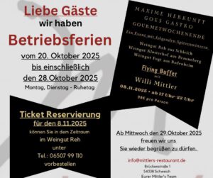 Betriebsferien